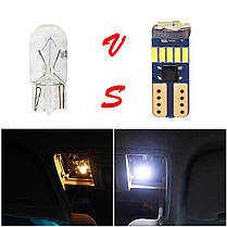 Світлодіодна лампа T10 15LED 1206 15 СМД 1,2 Вт з світлодіодів 15smd 3020 W5W лампочки номерного знака, фото 3