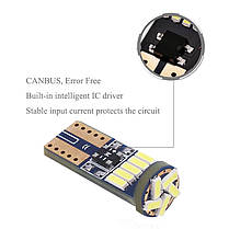 Світлодіодна лампа T10 15LED 1206 15 СМД 1,2 Вт з світлодіодів 15smd 3020 W5W лампочки номерного знака, фото 2