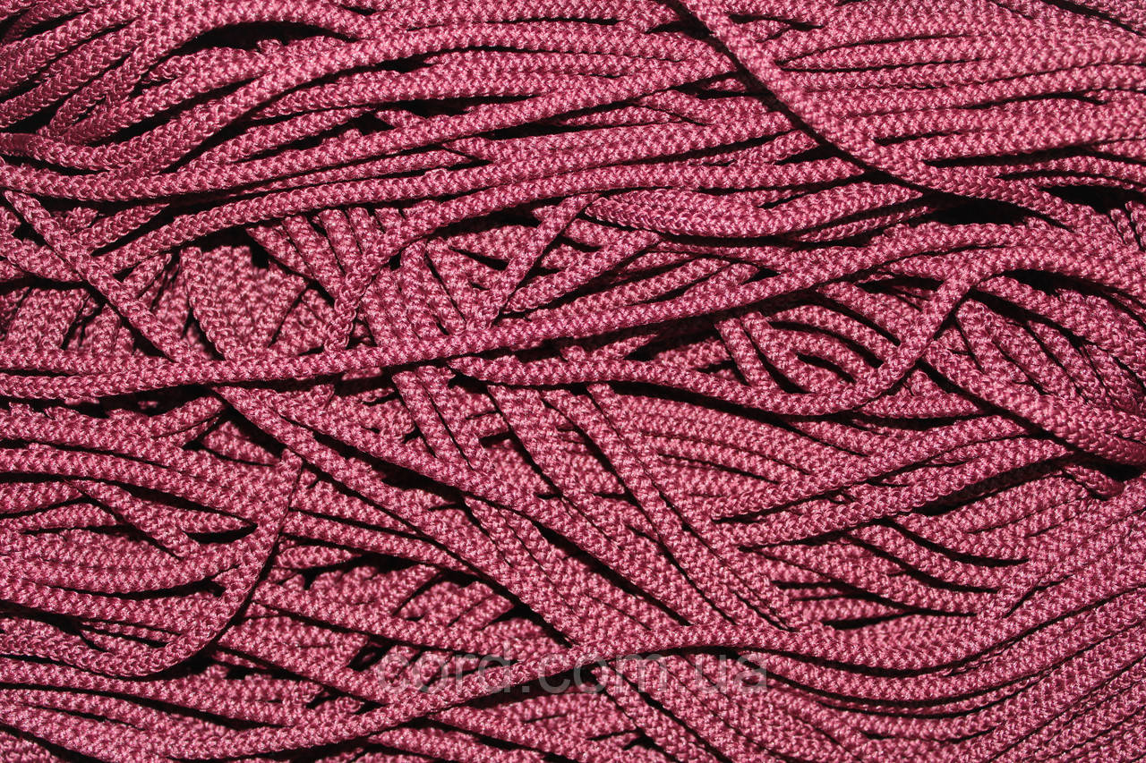 Шнур круглий поліестер 4мм слива моток 200м, фото 1