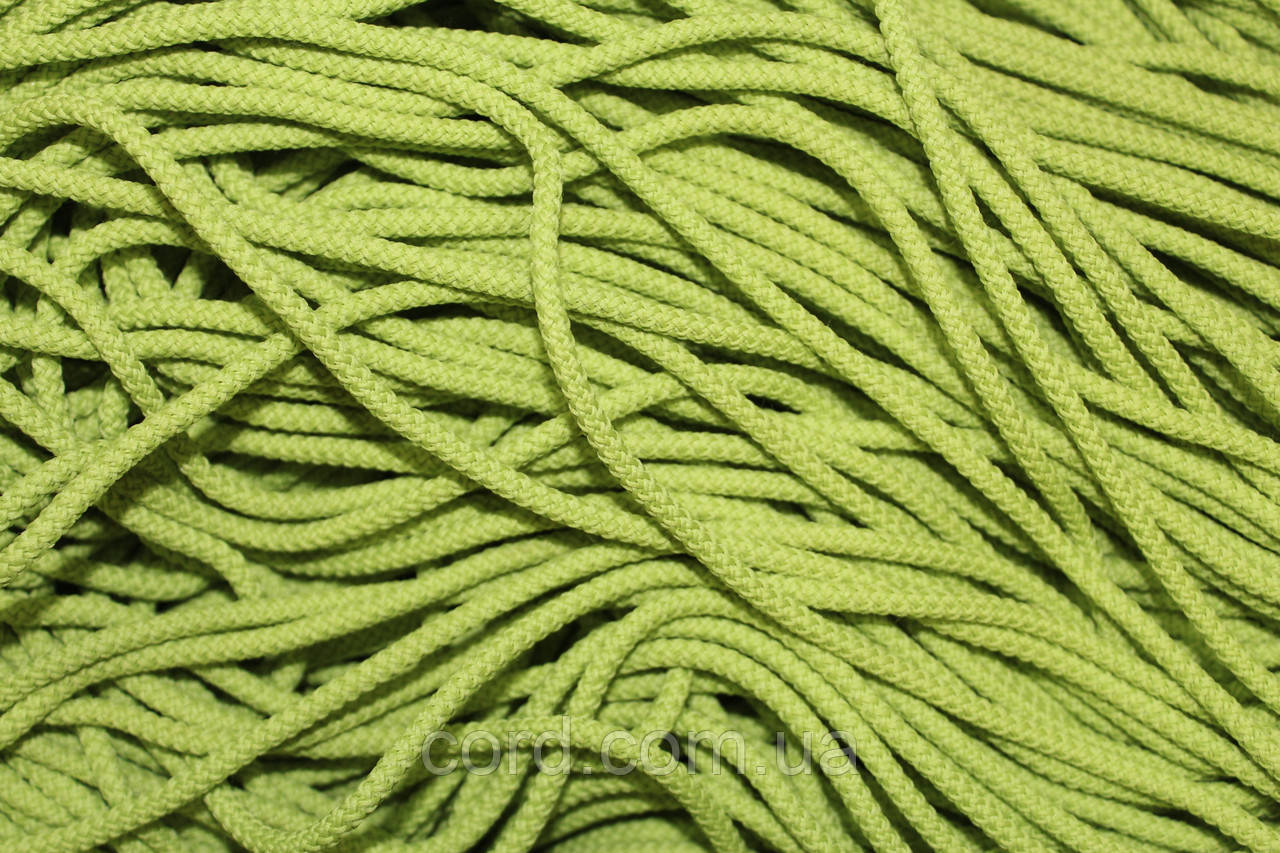 Шнур круглий поліестер 4мм салатовий моток 200м, фото 1