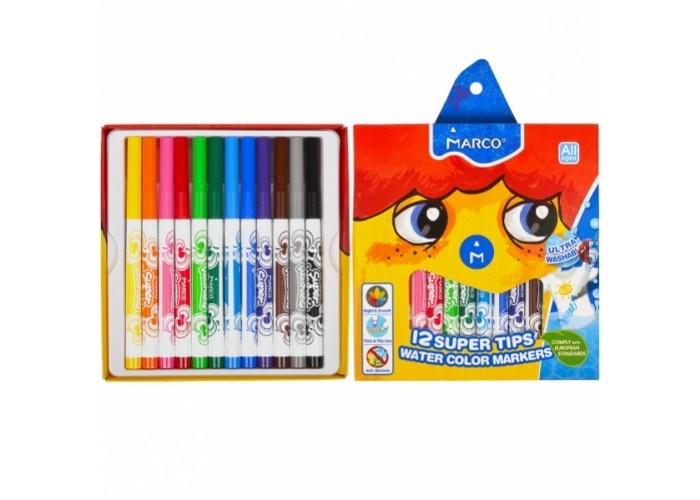 Фломастери Marco Super Washable CB 12 кол
