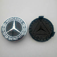 Ковпачок у диск Mercedes Benz чорний 70-75 мм