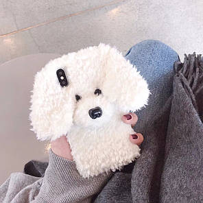 Чохол/ Панель Alitek для Apple iPhone Айфон Xr Teddy Dog White (плюш), фото 1