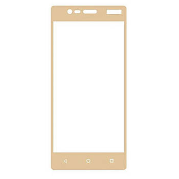 Захисне скло 3D Side Glue для Nokia 3 (тех. пак) Gold