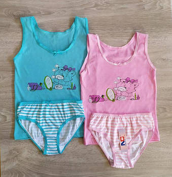 Комплект майка та трусики для дівчинки бавовна Кокетка. Польща. Комплект для дівчинки