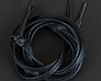 Шнурки плоскі 6 мм вощені чорні (Файна майстерня), фото 3