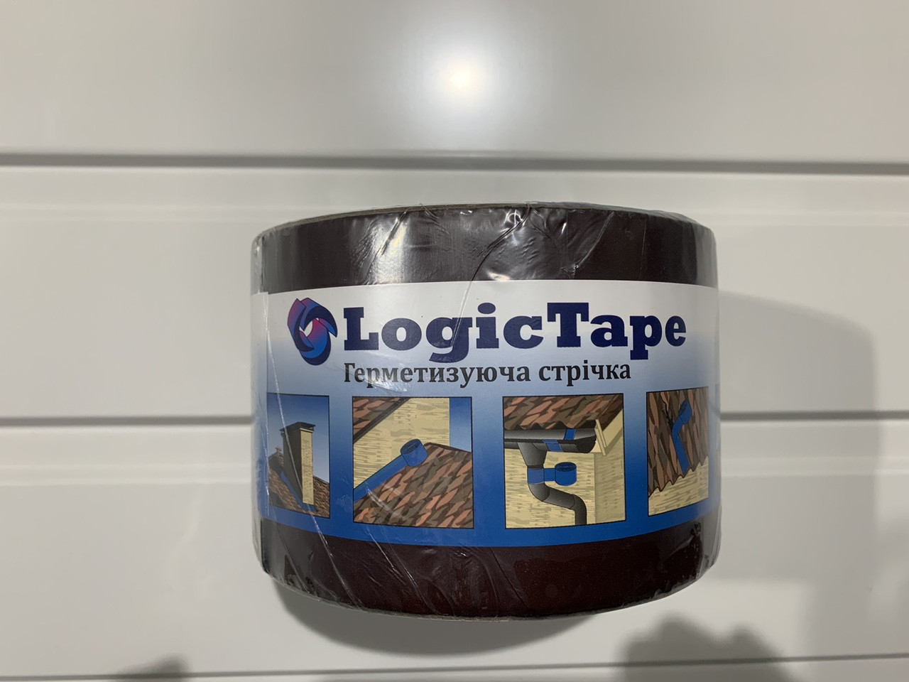 Бутилкаучуковая лента Logic Tape 150 мм х 10 м Граффит - фото 7 - id-p1127826524