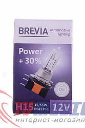 Лампа галогенна Brevia H15 Power +30% (12015PC)