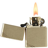 Запальничка Zippo 240 BRUSHED BRASS, фото 2