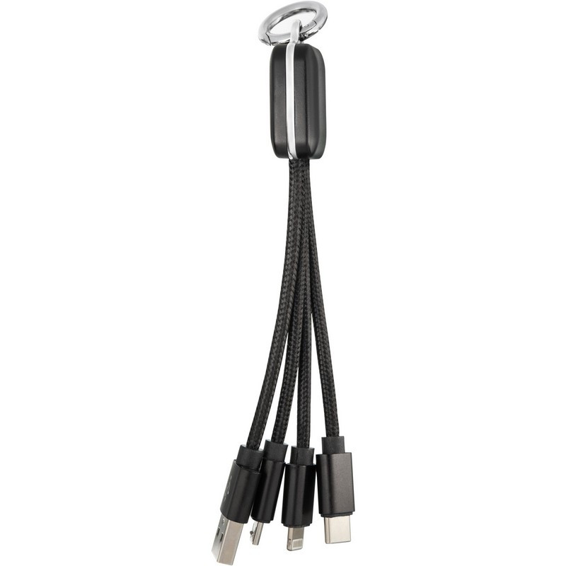 USB Кабель универсальный разветвитель 4 в 1 Gelius Kraken GP-KCC01 на Micro USB | Type-C | Lightning, Черный - фото 2 - id-p1172136638