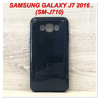 Блискучий чохол для Samsung Galaxy J7 2016 (SM-J710) Чорний, фото 2