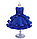 Ошатне плаття з воланами синє  для девочки Elegant dress with flounces blue for the girl, фото 2