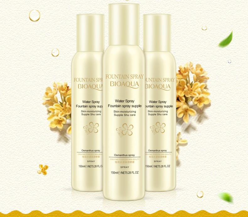 Зволожуючий спрей для обличчя і тіла з екстрактом османтуса BIOAQUA Fountain Spray Osmanthus,150мл, фото 1
