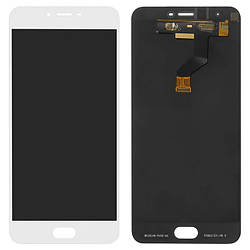 Дисплей для Meizu M3x (M682), модуль в зборі (екран і сенсор), оригінал Білий
