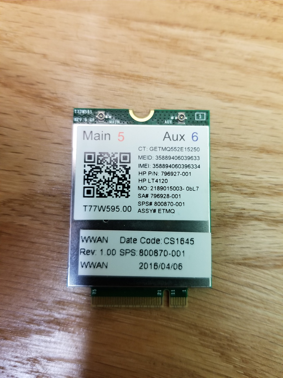 4g LTE Модем для Ноутбука Foxconn T77W595 HP 840 850 745 755 820 825 G3 ...