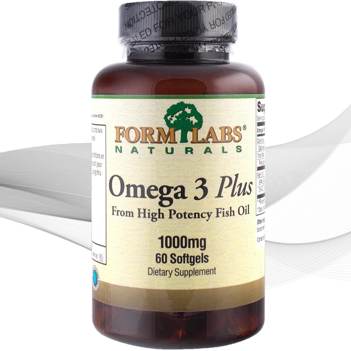 Омега 3FORM LABS Naturals Omega 3 PLUS 60 softgels