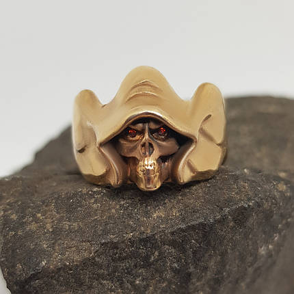 Кільце перстень Череп у капюшоні, фото 2