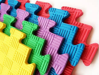 Килимок, м'яка підлога Izolon EVA Kids жовтий (50 х 50 х 1 см.)