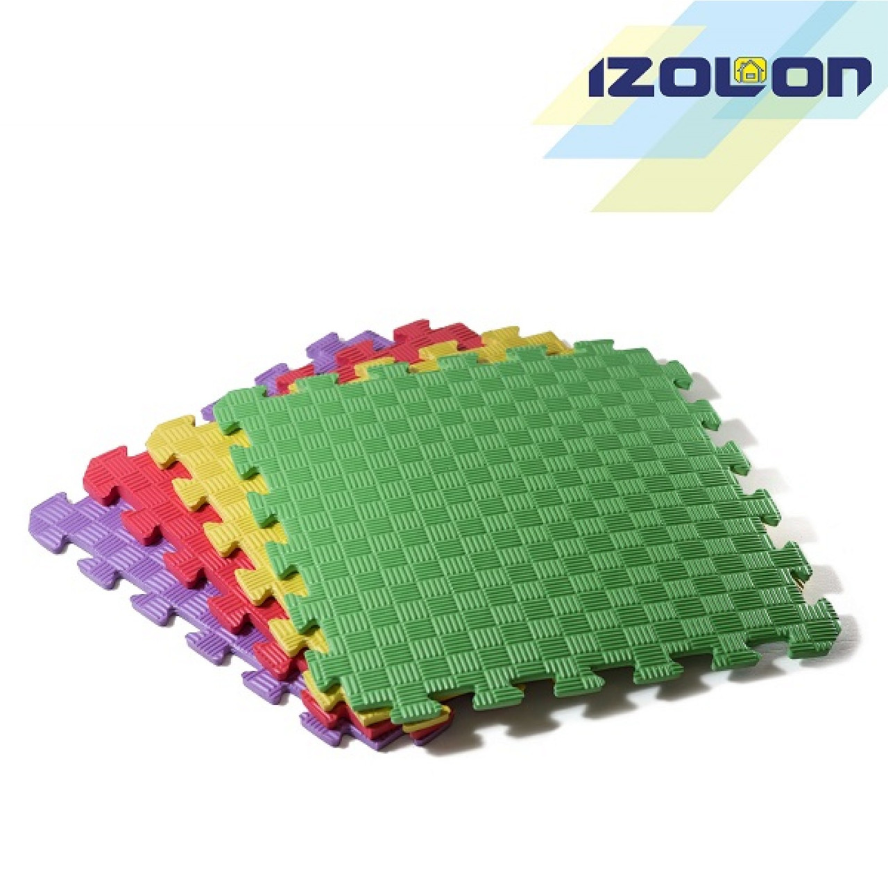Килимок, м'яка підлога Izolon EVA Kids зелений (50 х 50 х 1 см.), фото 1