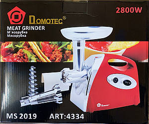 М&#39;ясорубка Domotec MS 2019 червона \ 2400W \ + соковитискач