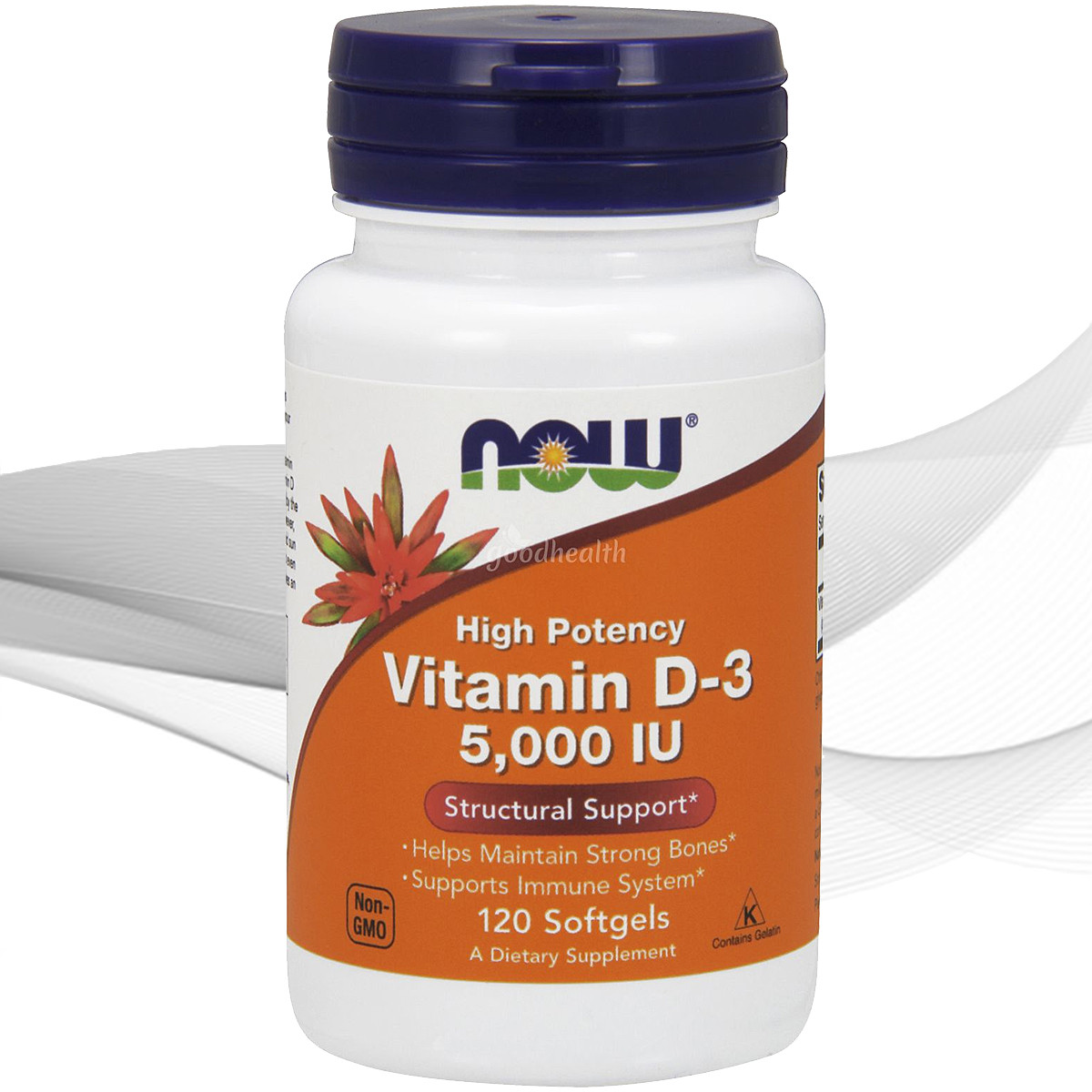 NOW Vitamin D-3 5,000 IU - 120 кап софт