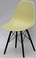 Стул Nik Black желтый 15 на черных деревянных ножках, дизайн Charles & Ray Eames DSW, код 9384