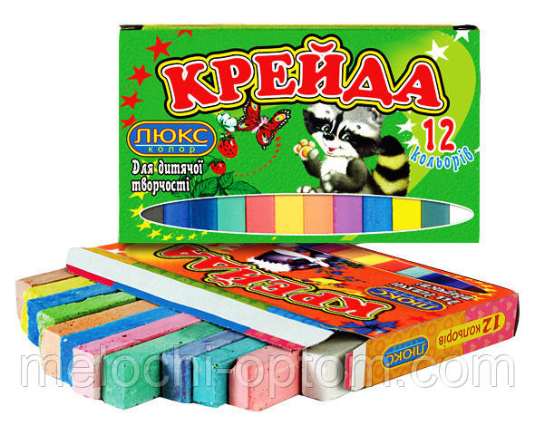 Олівці кольорові ЛЮКС КОЛОР (12 кольорів) квадратні