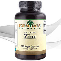 Цинк FORM LABS Naturals Chelated Zinc 15 mg 120 caps