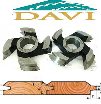 Комплект з 2-х фрези для вагонки 125x32x22 Р6М5 (M-019-06-коса)