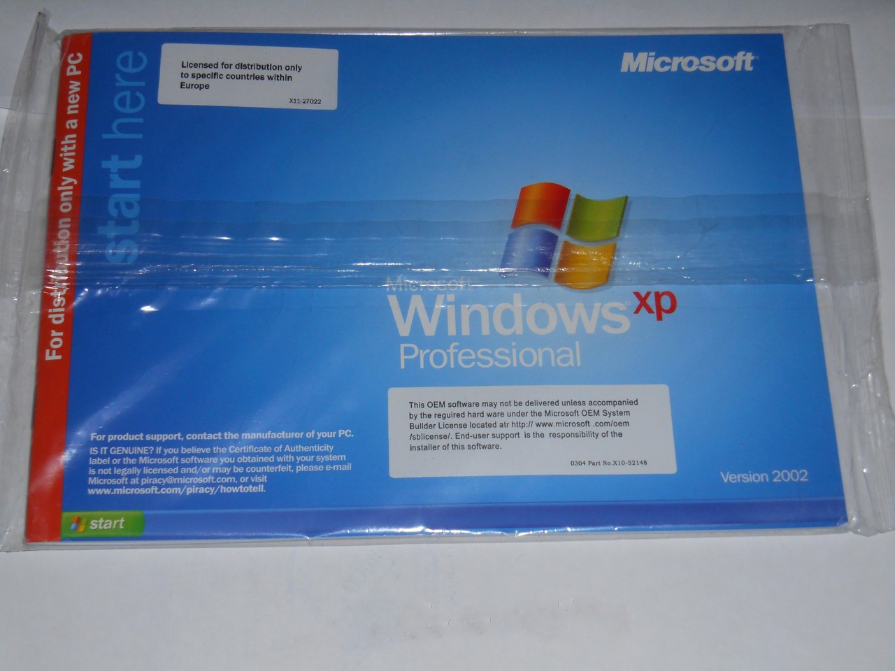 Microsoft Windows XP Professional Eng SP2, OEM (E85-05040)