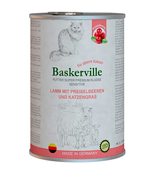 Консервований корм для котів Baskerville Sensitive (Баскервіль Сенсетiв ягня з журавлиною) 400 г