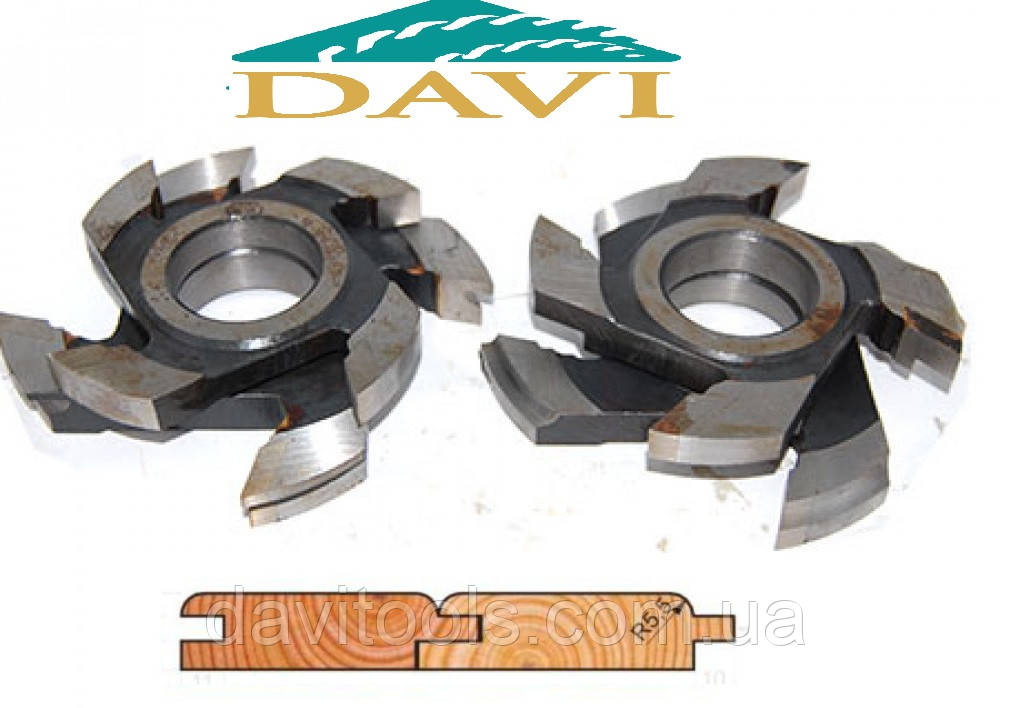 Комплект з 4-х фрези для вагонки 140x40x30 (Р6М5), фото 1