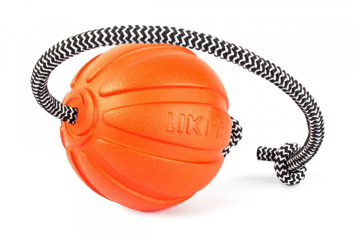 Іграшка для собак великих порід м'яч з шнуром 9*30 см Collar Liker Cord 9 (Лайкер Корд)