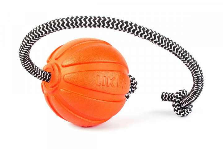Іграшка для собак середніх порід м'яч зі шнуром 7 см Collar Liker Cord 7 (Лайкер Корд)