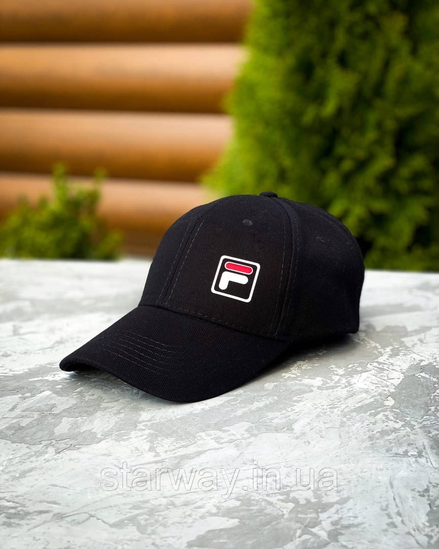 Стильна кепка бейсболка fila логотип принт