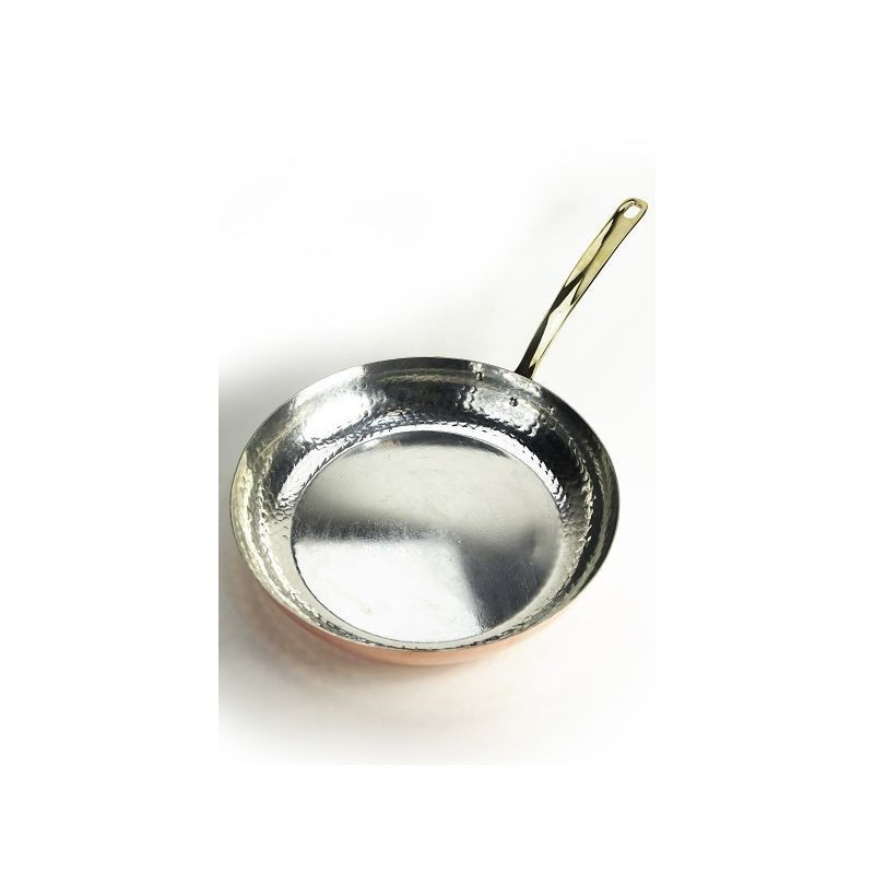 Мідна сковорода з латунної ручкою діаметр 24 см, фото 1