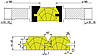 Комплект з 2-х фрез для євровагонки 180x60x28 (Р6М5), фото 2