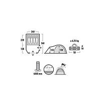 Намет High Peak Mesos 4 Dark Grey/Green (11525), фото 2