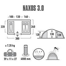 Намет High Peak Naxos 3.0 (Dark Grey/Green), фото 2