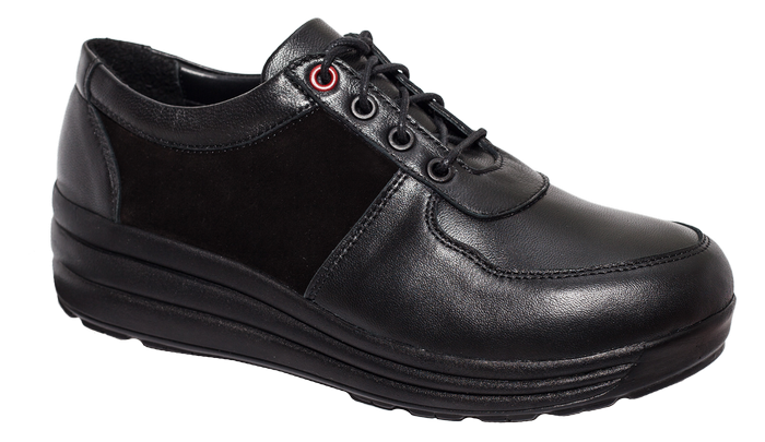 Жіночі туфлі ортопедичні чорні 17-024