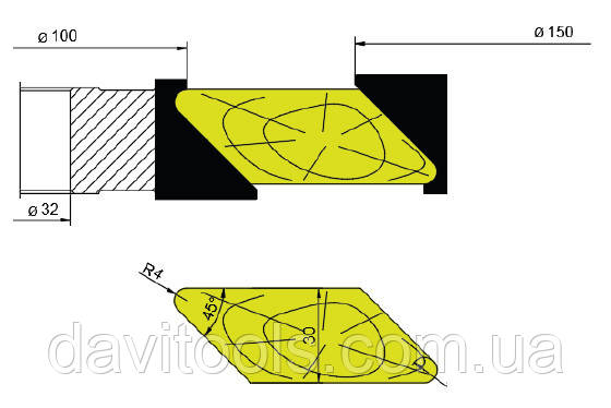 Комплект фрез для вагонки 160x30...50x30 (ВК8) Інструмент Комплект фрез для вагонки 160x30...50x30 (ВК8) Інструмент