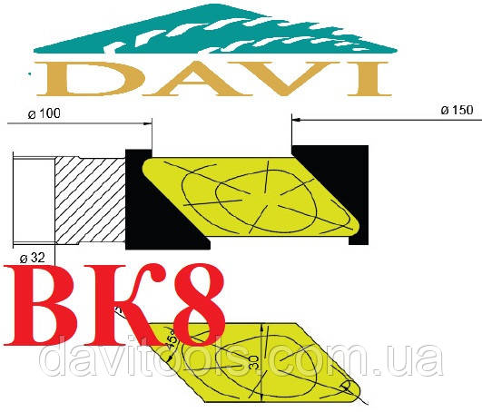 Комплект фрез для вагонки 160x30...50x30 (ВК8) Інструмент, фото 1