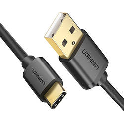 Кабель зарядний Ugreen USB Type-C to USB 2.0 1М Black (US141)