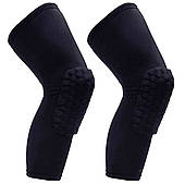 Наколінники баскетбольні захисні 2 шт. Basketball Knee Pads Pro S-XL спандекс-нейлон чорний (BC-5665)