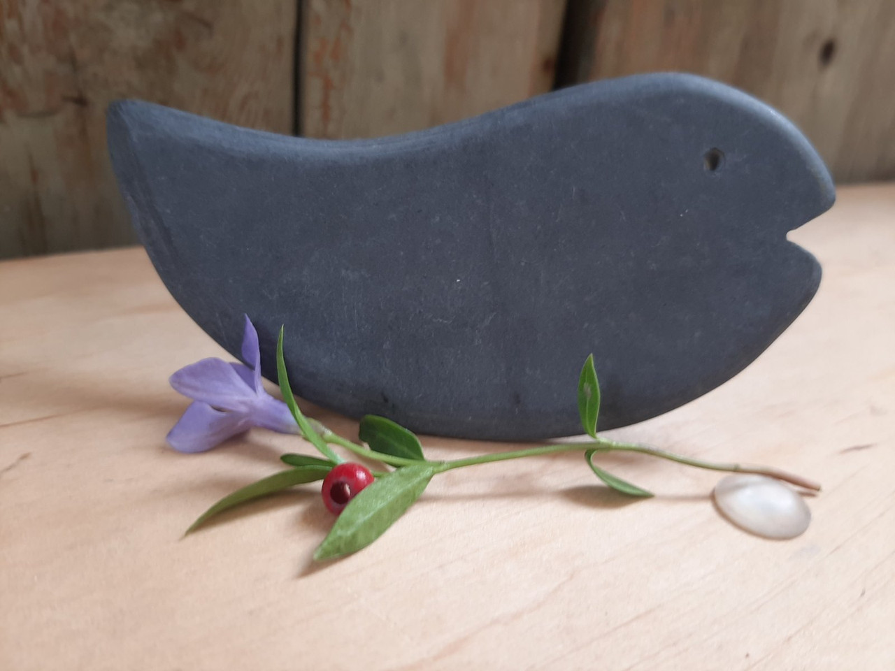 Скребок Гуаша Шунгіт (Бяньши) Рибка, фото 1