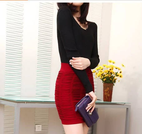 Стильна міні спідниця олівець оригінального дизайну, фото 1