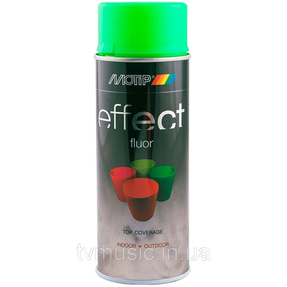 Аерозольна флуоресцентна фарба Motip Deco Effect Зелена 302304 400 мл