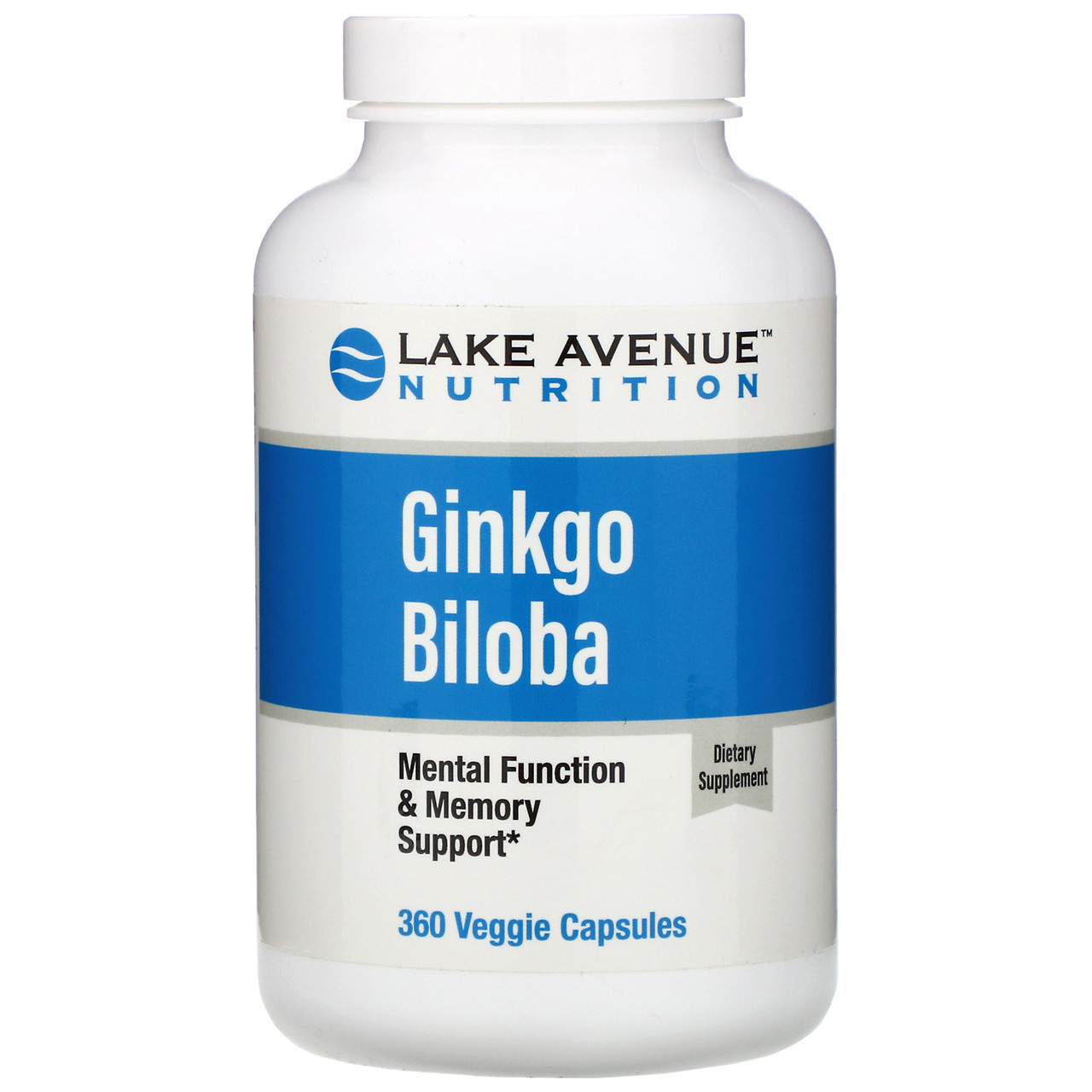Гінкго білоба, 120 мг, 360 вегетаріанських капсул Lake Avenue Nutrition