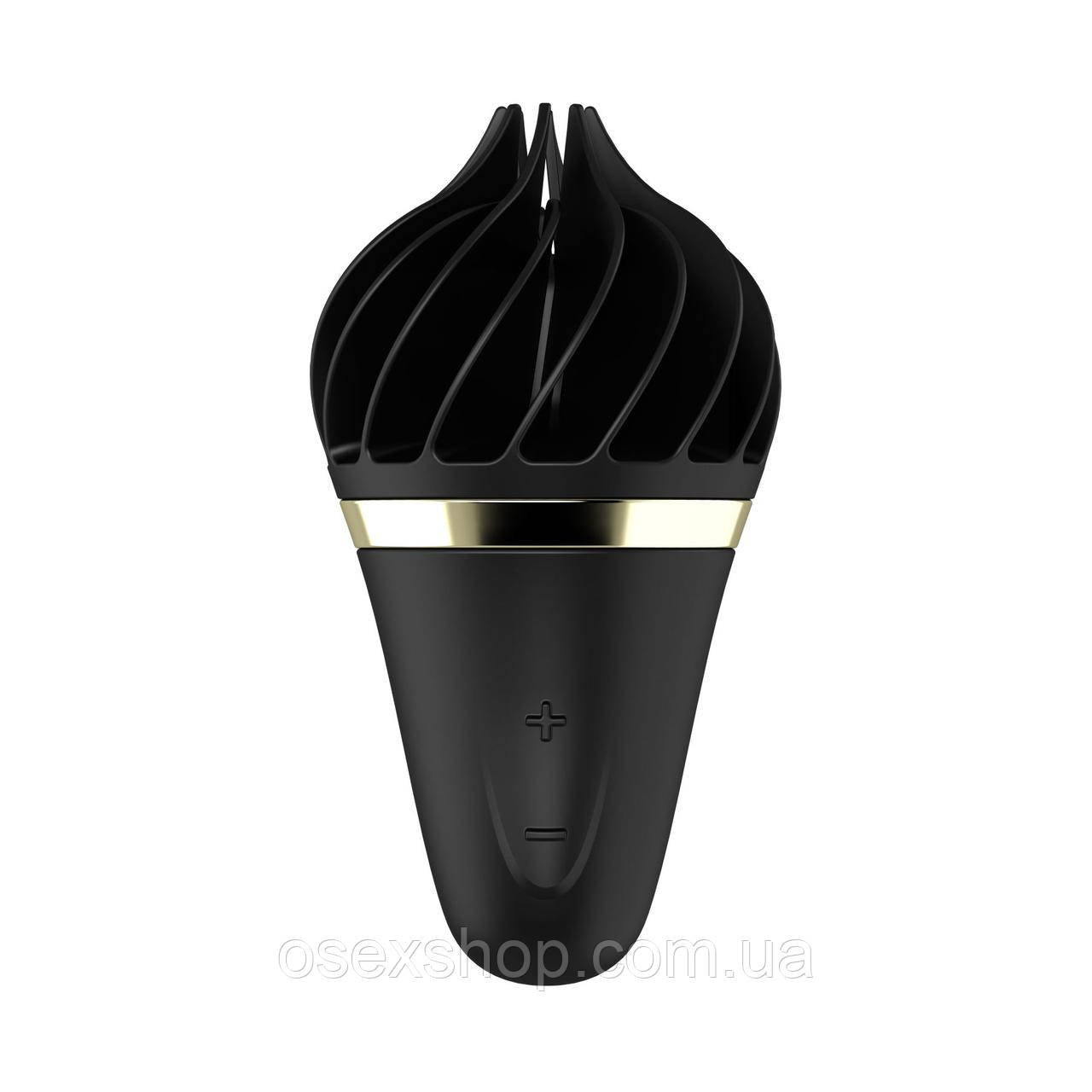 Мороженка-спінатор Satisfyer Lay-On — Sweet Treat Black/Gold, 10 режимів роботи, водонепроникний, фото 1