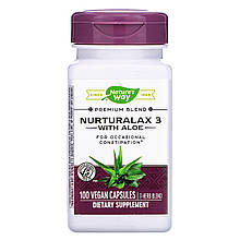 Травяной комплекс от запоров Nature's Way "Nurturalax 3 with Aloe" с алоэ, 410 мг (100 капсул)